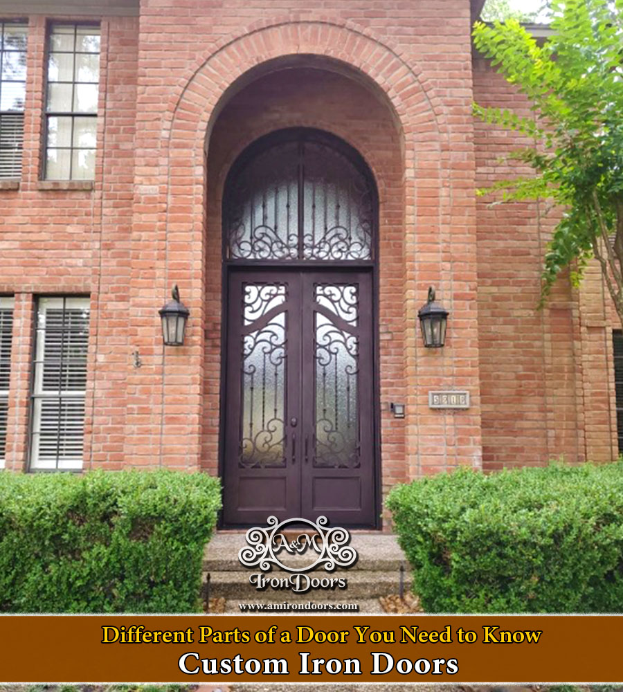05 Double Iron Doors with Transom in Houston